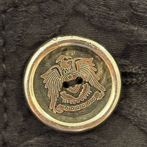 A701 ZARA RARE BLACK SCROLL JACQUARD EMBROIDERED PLEATED JACKET COAT BLAZER Sz L - Picture 6 of 10